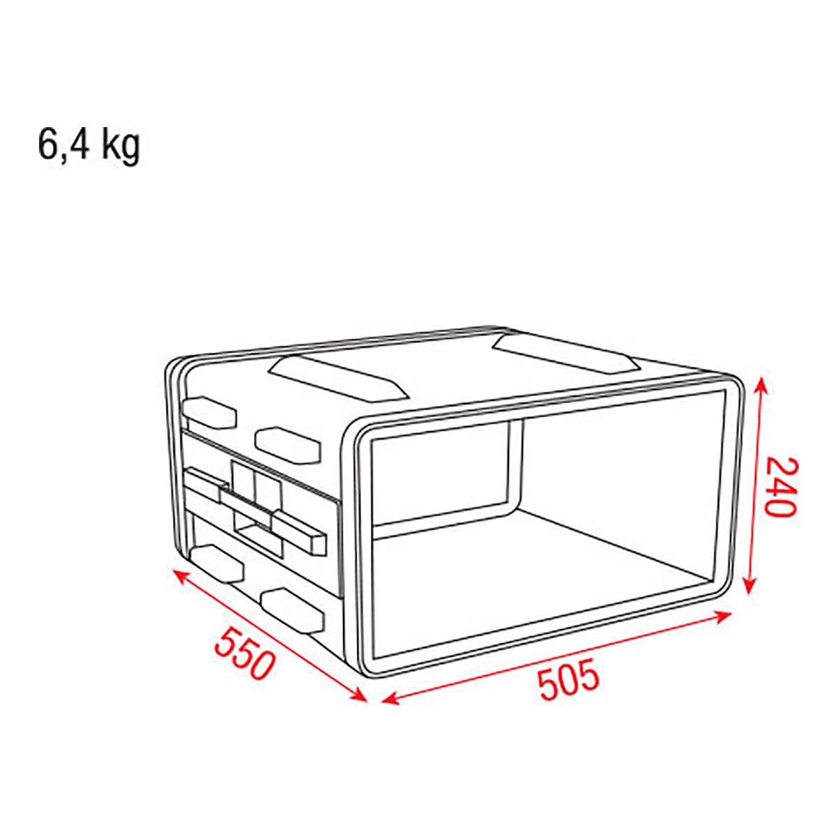 Showgear ABS kunststof Rackcase 19 inch – 4HE Showgear ABS kunststof Rackcase 19 inch – 4HE