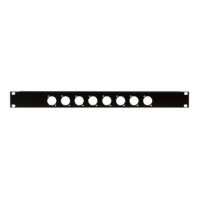 Showgear 19 inch Connector-panel 1U, voor 8 XLR-aansluitingen (D-formaten)
