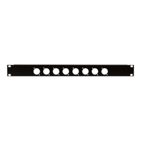 DAP 19 inch Connector-panel 1U, voor 8 XLR-aansluitingen (D-formaten)