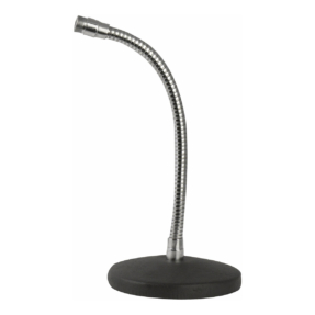 Showgear Desk Mic. Stand Recht, chroom 20 cm/0,7 kg + instelbaar Zwanenhals