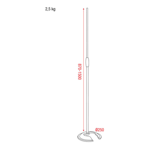 DAP Microphone pole with counterweight 870-1500mm