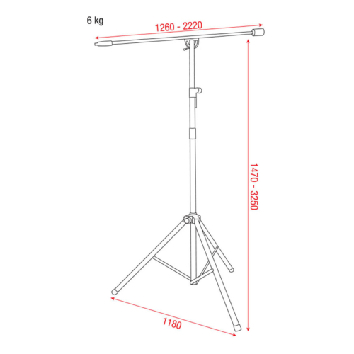 DAP Microphone stand for overhead 1470-3250