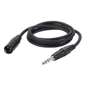 DAP FL04 verloopkabel XLR male 3-pin naar Jack male stereo - 1,5 m