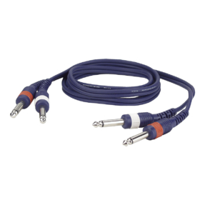 DAP FL22 kabel 2x Jack male mono naar 2x mono Jack male mono - 1,5 m