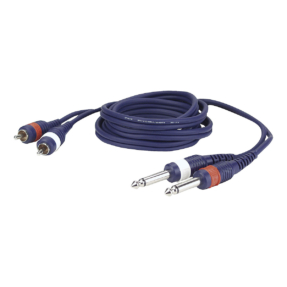 DAP FL23 verloopkabel 2x RCA male naar 2x Jack male mono - 1,5 m