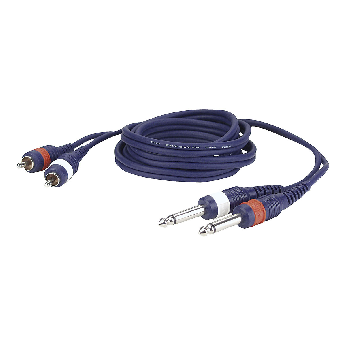 DAP FL23 verloopkabel 2x RCA male naar 2x Jack male mono - 3 m DAP FL23 verloopkabel 2x RCA male naar 2x Jack male mono - 3 m