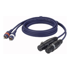 DAP FL25 verloopkabel 2x RCA male naar 2x XLR female 3-pin - 3 m