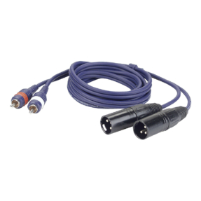 DAP FL26 verloopkabel 2x RCA male naar 2x XLR male 3-pin - 1,5 m