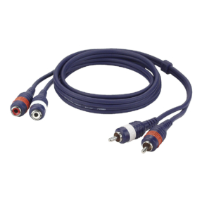 DAP FL27 verloopkabel 2x RCA male naar 2x RCA female - 1,5 m