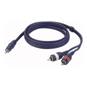 DAP Stereo Mini Jack - 2 RCA Tulp Male 1,5m