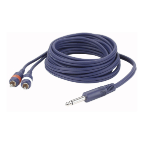 DAP Mono Jack - 2 RCA Tulp Male 3m