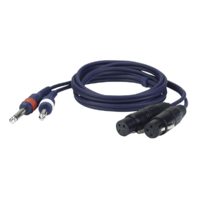 DAP FL43 verloopkabel 2x Jack male mono ongebalanceerd naar 2x XLR female 3-pin - 1,5 m