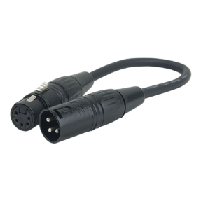 DAP Verloop-kabel XLR 3-pin male naar XLR 5-pin female - 25cm