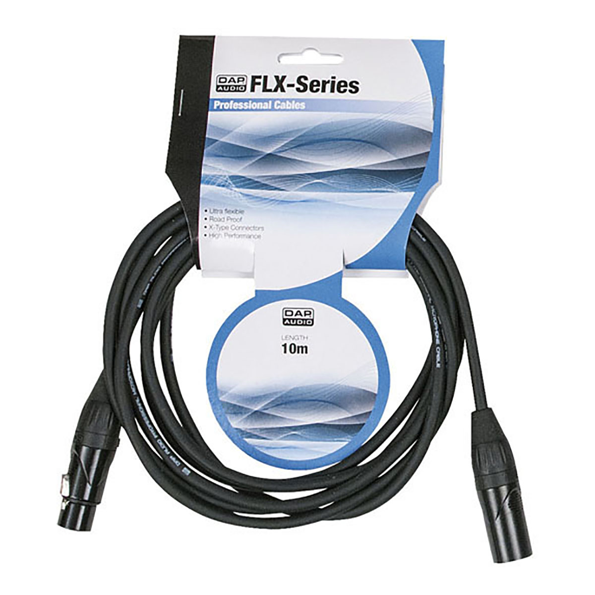 DAP PRO FLX01 XLR 3-pin gebalanceerde microfoonkabel - 10 m DAP PRO FLX01 XLR 3-pin gebalanceerde microfoonkabel - 10 m
