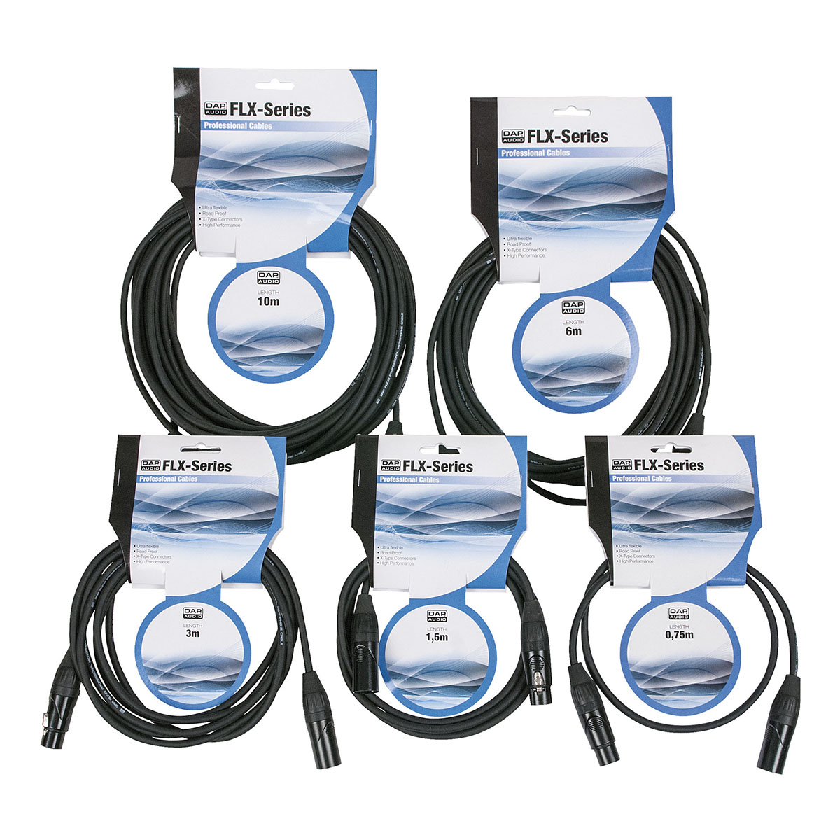 DAP PRO FLX01 XLR 3-pin gebalanceerde microfoonkabel - 10 m DAP PRO FLX01 XLR 3-pin gebalanceerde microfoonkabel - 10 m