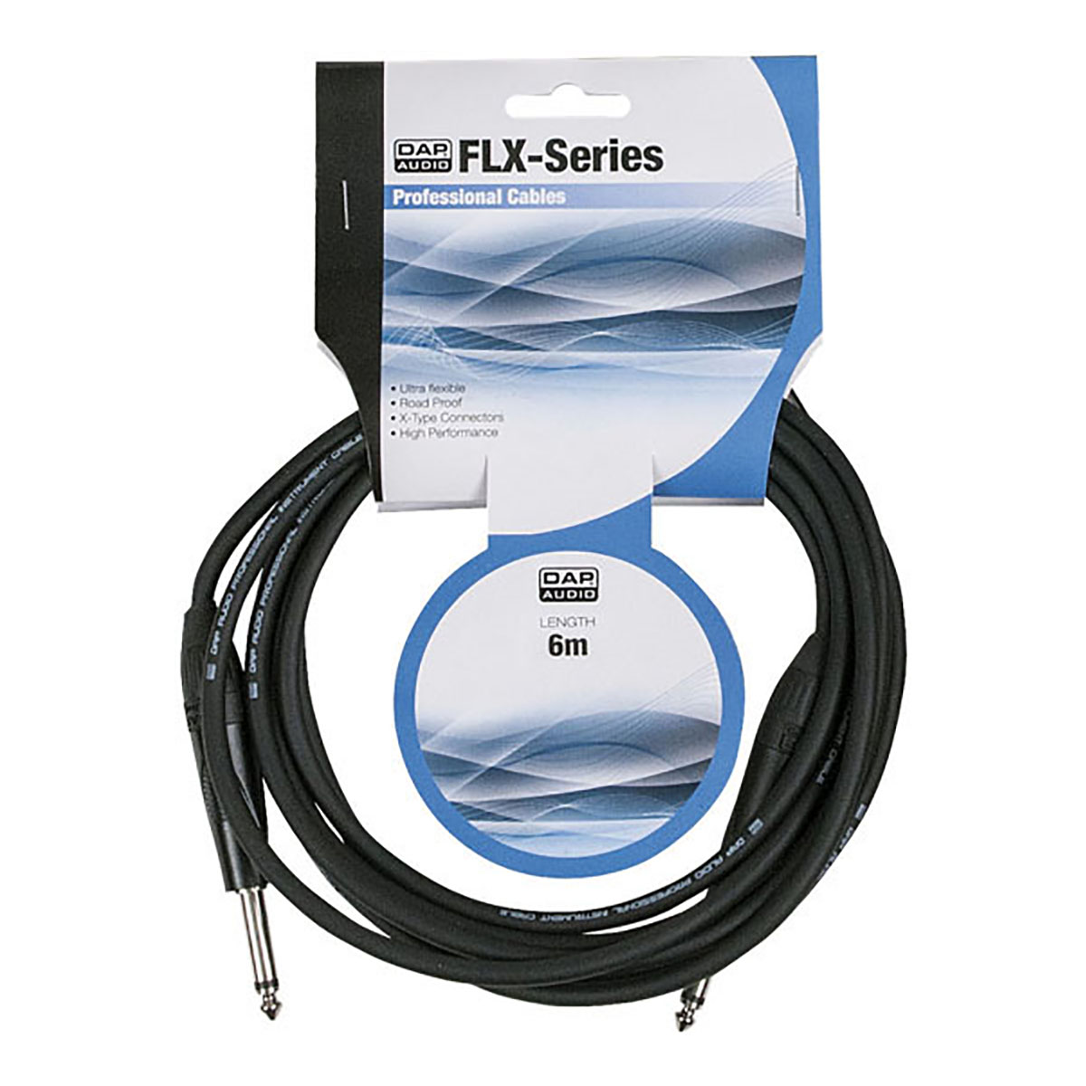 DAP PRO FLX05 Jack male mono instrumentkabel ongebalanceerd - 6 m DAP PRO FLX05 Jack male mono instrumentkabel ongebalanceerd - 6 m