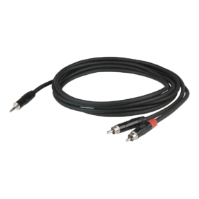 DAP PRO Stereo Mini Jack - 2 RCA Tulp Male 3m
