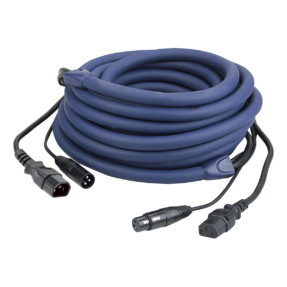 DAP FP12 Licht Power / Signaal combikabel blauw - 10 m