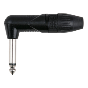 DAP Mono Jack plug X-type haaks,  zwarte behuizing