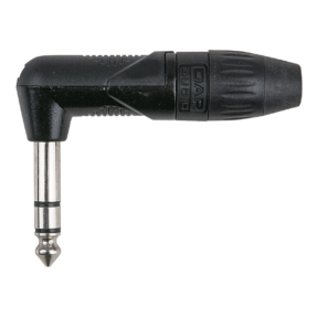 DAP Stereo Jack plug X-type haaks, zwarte behuizing