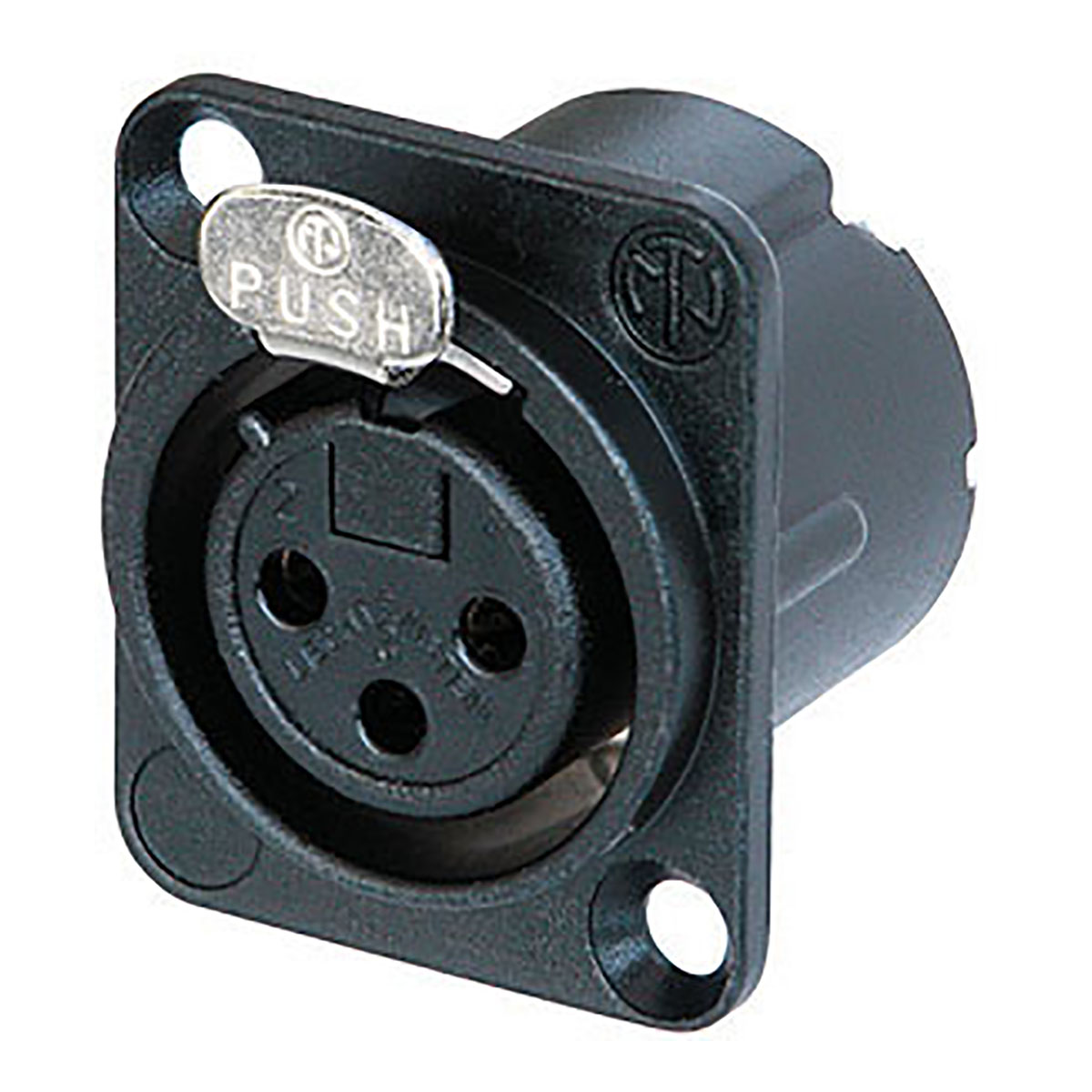 Neutrik® NC3FD-LX-BAG 3-pin XLR Chassis Female - zilveren contactpunten Neutrik® NC3FD-LX-BAG 3-pin XLR Chassis Female - zilveren contactpunten