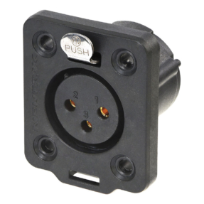 Neutrik® NC3FDX-TOP - 3-polige female chassisconnector IP65 X-TOP series Neutrik® NC3FDX-TOP - 3-polige female chassisconnector IP65 X-TOP series