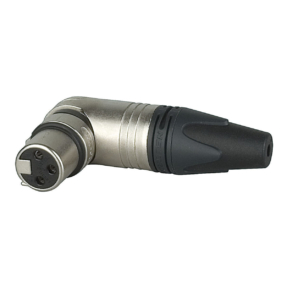 Neutrik® NC3FRX XLR 3p. 90° Connector Female Zilveren contactpunten, nikkelen behuizing Neutrik® NC3FRX XLR 3p. 90° Connector Female Zilveren contactpunten, nikkelen behuizing