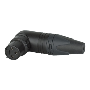 Neutrik® NC3FRX-BAG XLR 3p. 90° Connector Female Zilveren contactpunten, zwartmetalen behuizing Neutrik® NC3FRX-BAG XLR 3p. 90° Connector Female Zilveren contactpunten, zwartmetalen behuizing