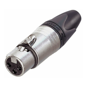 Neutrik® NC3FXX - XLR kabeldeel 3-polige female connector zilvercontacten Neutrik® NC3FXX - XLR kabeldeel 3-polige female connector zilvercontacten