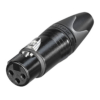 Neutrik NC3FXX-BAG XLR 3p. Connector Female Zwarte metalen behuizing, zilveren contacten