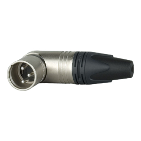 Neutrik® NC3MRX XLR 3p. 90° Connector Male Zilveren contactpunten, nikkelen behuizing Neutrik® NC3MRX XLR 3p. 90° Connector Male Zilveren contactpunten, nikkelen behuizing
