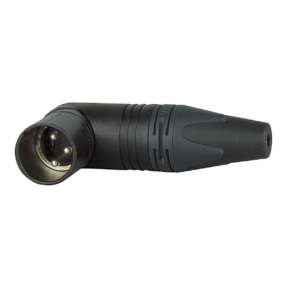 Neutrik® NC3MRX-BAG XLR 3p. 90° Connector Male Zilveren contactpunten, zwartmetalen behuizing Neutrik® NC3MRX-BAG XLR 3p. 90° Connector Male Zilveren contactpunten, zwartmetalen behuizing