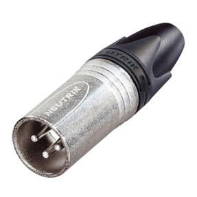 Neutrik NC3MXX XLR 3p. Connector Male Zwarte metalen behuizing, zilveren contacten