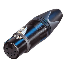Neutrik® NC5FXX-BAG - XLR kabeldeel 5-polige female connector zilvercontacten zwarte behuizing Neutrik® NC5FXX-BAG - XLR kabeldeel 5-polige female connector zilvercontacten zwarte behuizing