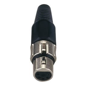 DAP XLR 5p. Connector Female Zwarte einddop, vrouwelijk