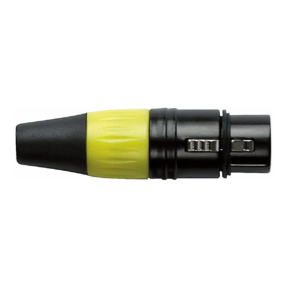 DAP XLR 3p. Connector Female, Black housing Geel