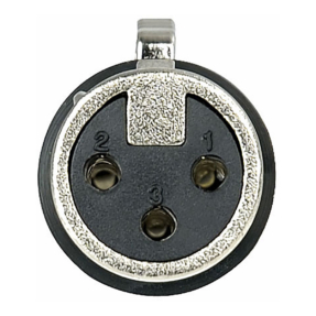 DAP XLR 3p. Connector Female, Nickel housing Zwart