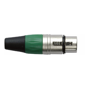 DAP XLR 3p. Connector Female, Nickel housing Groen