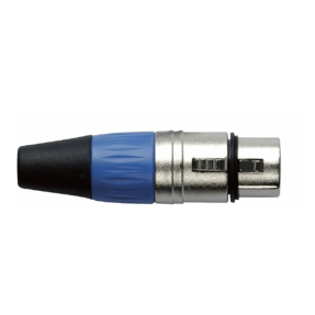 DAP XLR 3p. Connector Female, Nickel housing Blauw