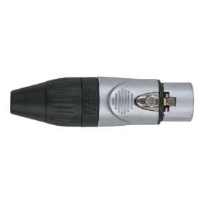 DAP XLR 3p. X-type Female Zwarte einddop