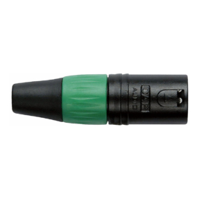DAP XLR 3p. Connector Male, Black housing Groene einddop