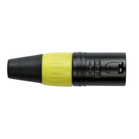 DAP XLR 3p. Connector Male, Black housing Gele einddop