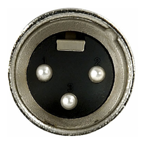 DAP XLR 3p. Connector Male, Nickel housing Zwarte einddop