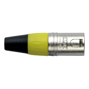 DAP XLR 3p. Connector Male, Nickel housing Gele einddop