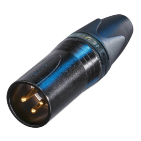 Neutrik NC3MXX-B Male XLR kabeldeel 3p zwart, gouden contacten
