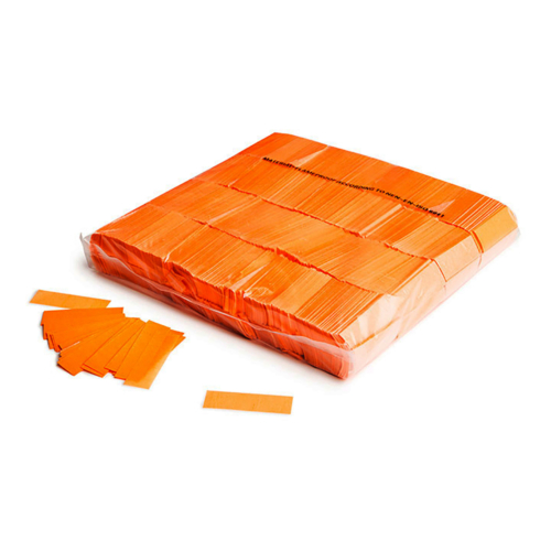 MAGICFX® Slowfall UV confetti 55x17mm - fluoriserend oranje