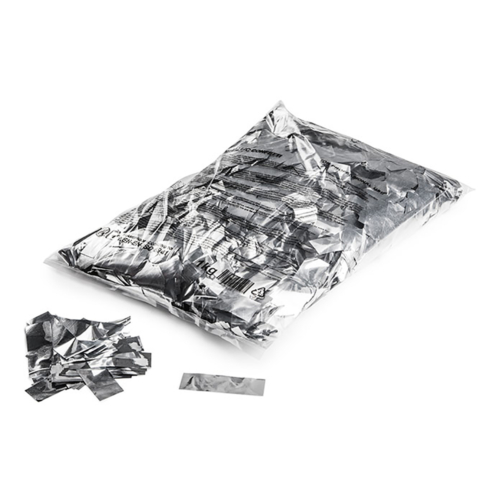 MAGICFX® Metallic confetti 55x17mm - zilver metallic