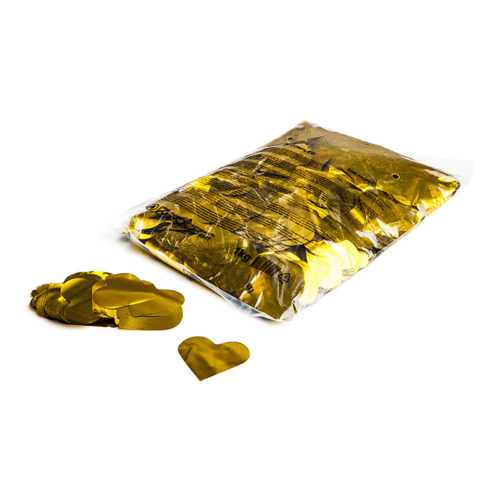 MAGICFX® Metallic confetti harten Ø 55mm - goud metallic