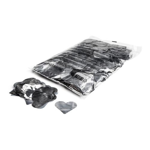 MAGICFX® Metallic confetti harten Ø 55mm - zilver metallic