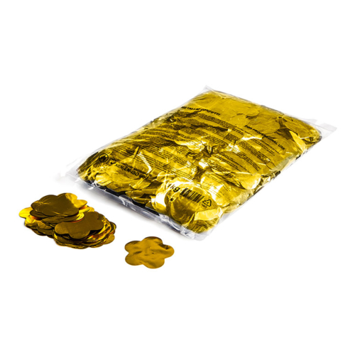 MAGICFX® Metallic confetti bloemen Ø 55mm - goud metallic